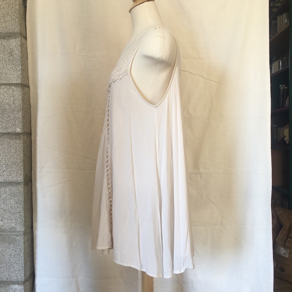 entro - creme long lace tunic - size medium - Picture 4 of 4